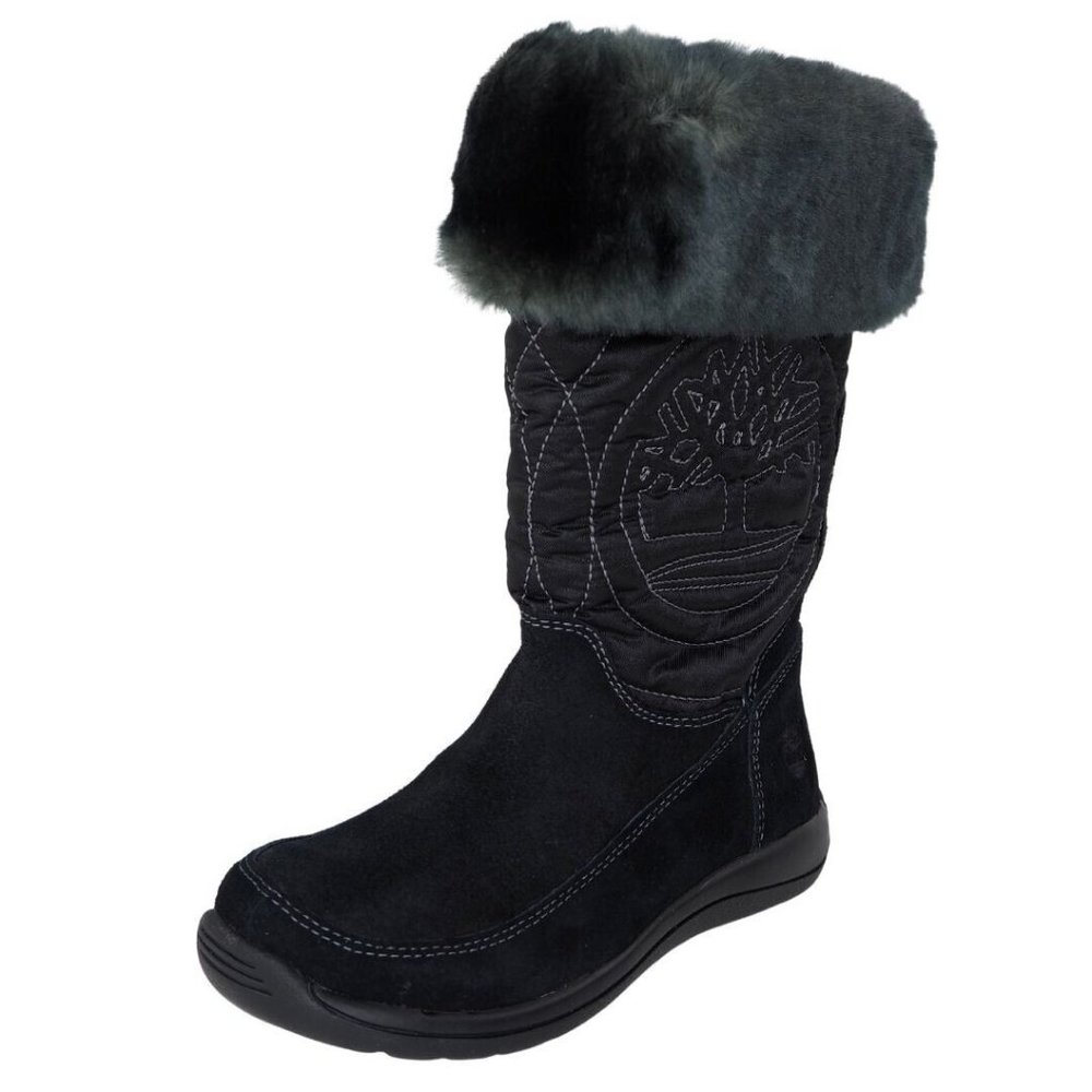 Timberland Hollyberry TL Pull-On  Little Kid Boot Winter Suede Black